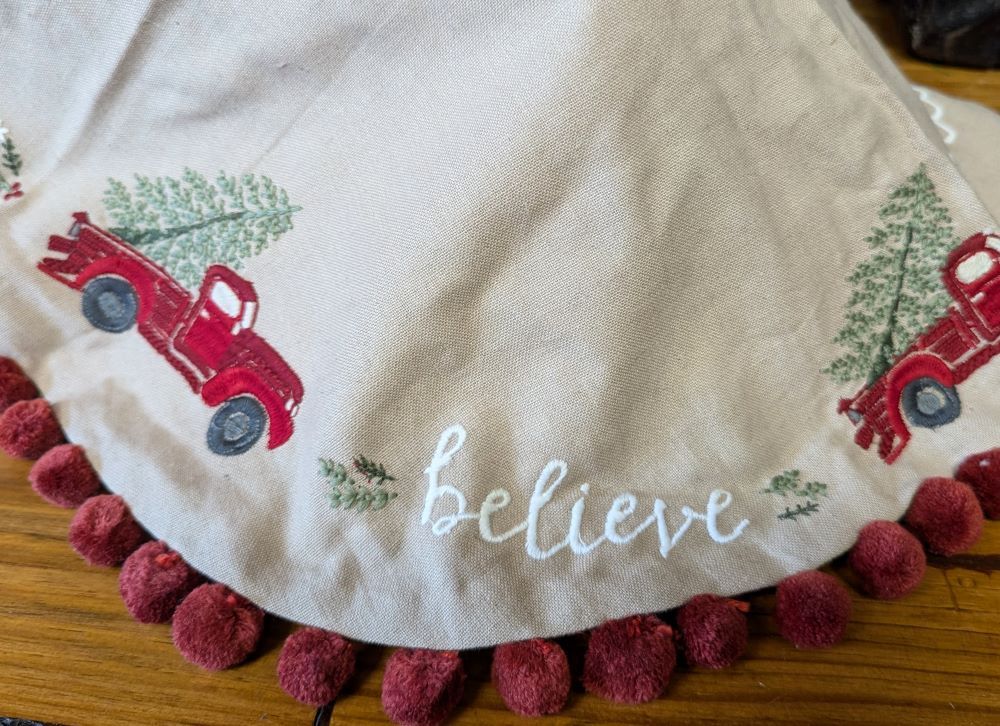 Believe Truck Tree Skirt Medium