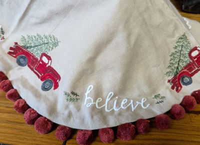 Believe Truck Tree Skirt Medium