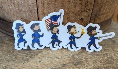 Civil War Generals on the March Sticker