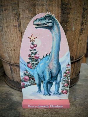 Dinomite Christmas Sign - Pink