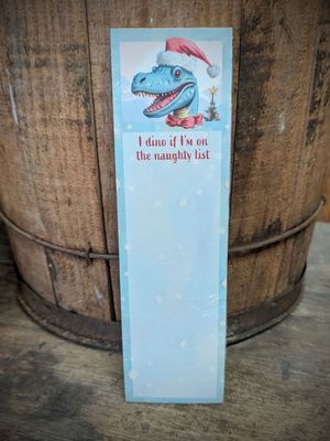 Dino Naughty List Note Pad