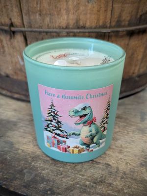 Dinomite Christmas Candle