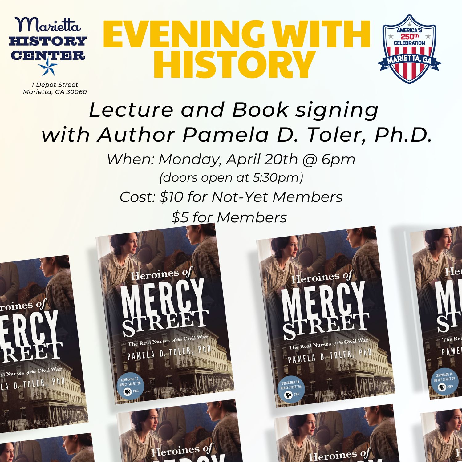 Lecture Series: Mercy Street Evening with History Ticket Apr 20th