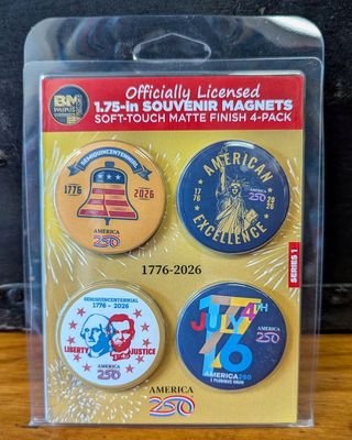 SET OF 4 Official America's 250th Collectible Magnet Set