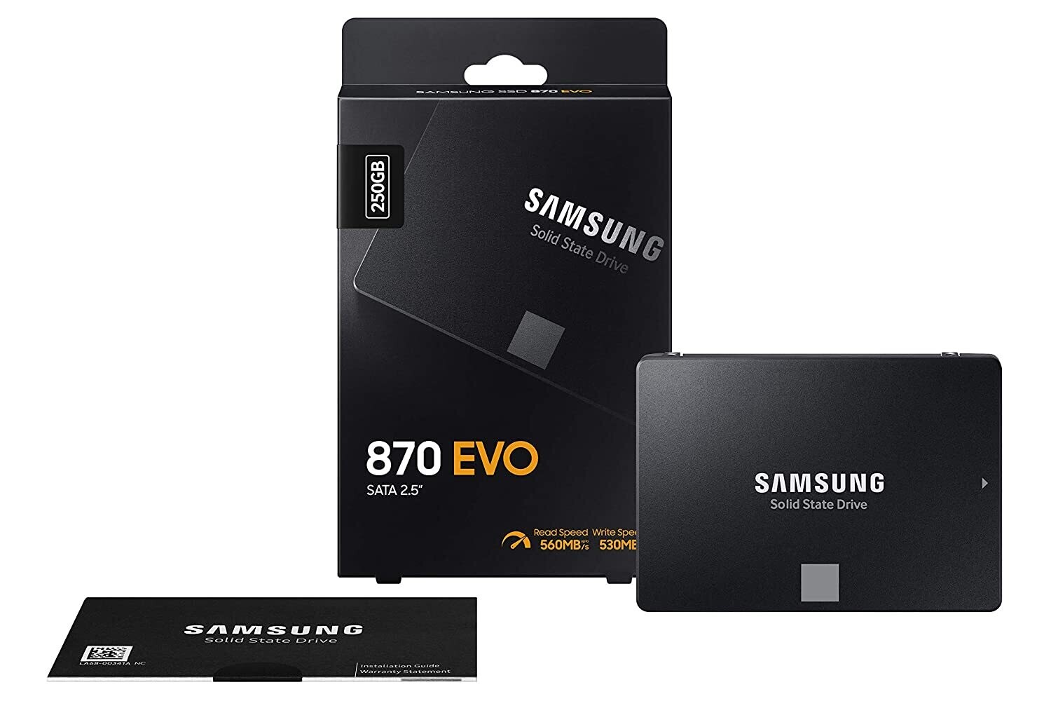 Samsung 870 EVO 250GB SATA 2.5 inch(6.3 cm) Internal Solid State Drive (SSD) (MZ-77E250)