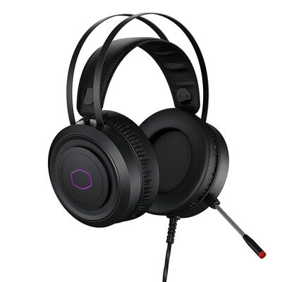 Cooler Master CH321 Over Ear RGB Headset with Crystal Clear Communication, Multi Platform Compatibility, Flexible Suspension Headband and onboard Sound Card Plus 50mm Neodymium Drivers