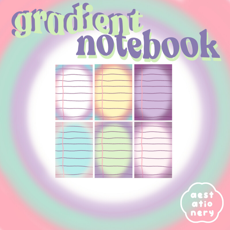 Gradient Notebook Binder Cover and Refills