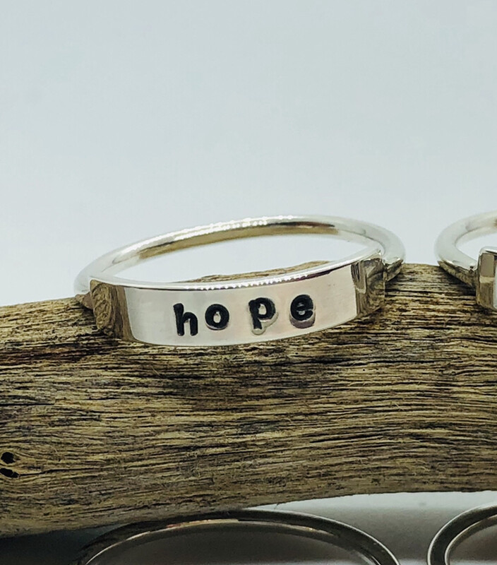 Custom Stamped Ring with choice of Quote
