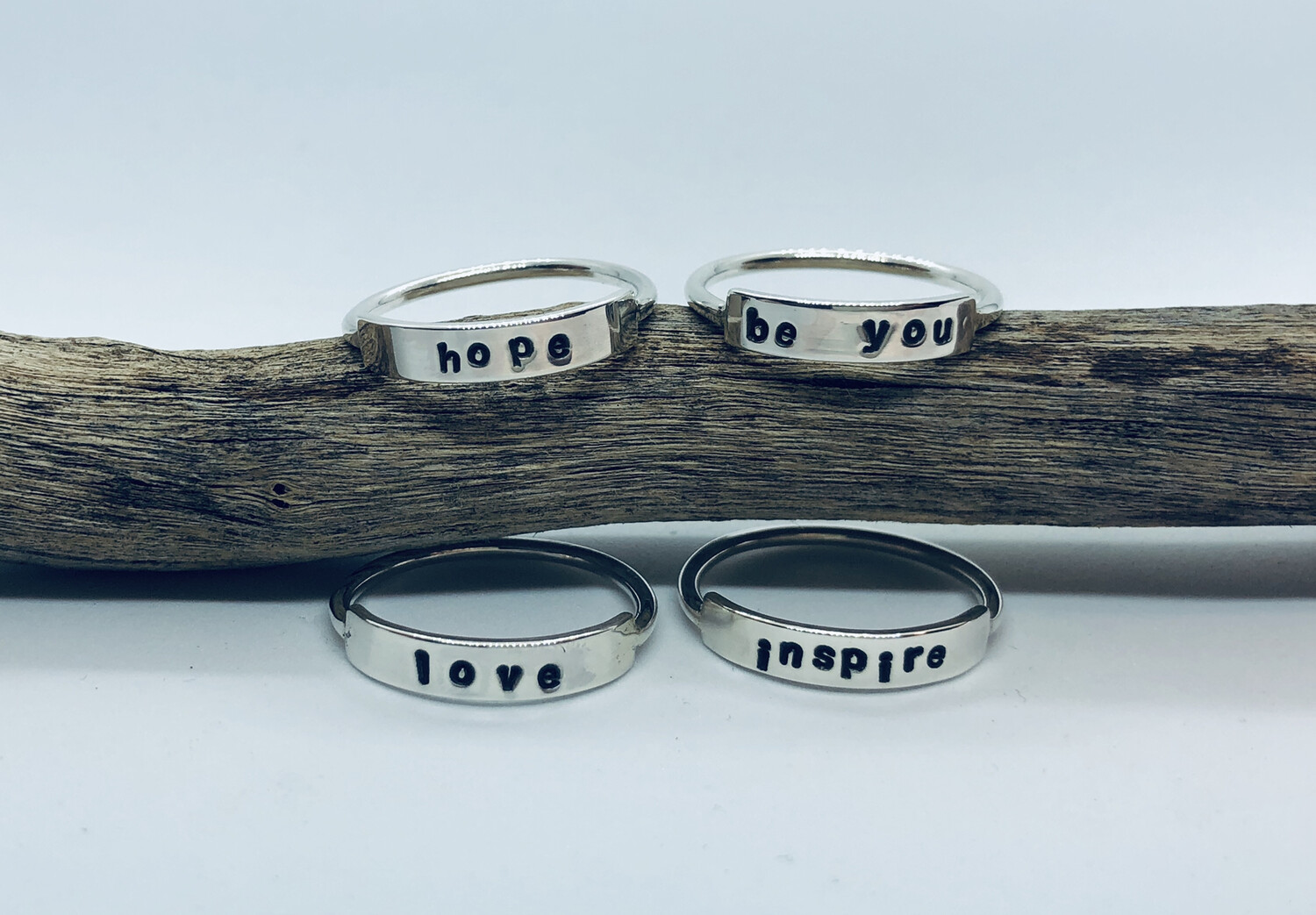 Custom Stamped Ring with choice of Quote