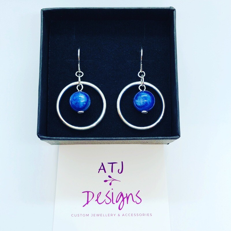 Kyanite Hoops