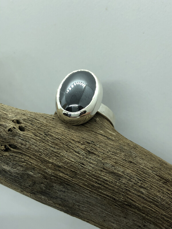 Sterling Silver & Hematite Ring