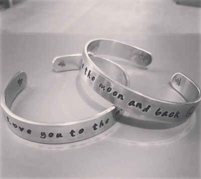 Stamped Sterling Silver Cuff - $60