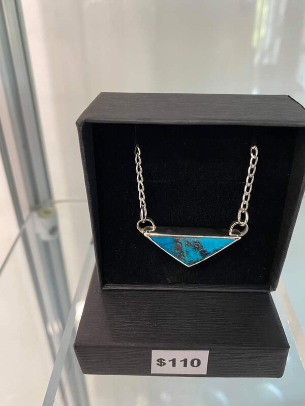 Sterling Silver & Shattucktite Necklace