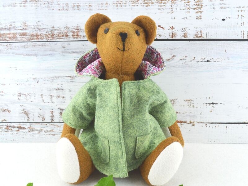 Theodore Bear & coat pattern (digital)