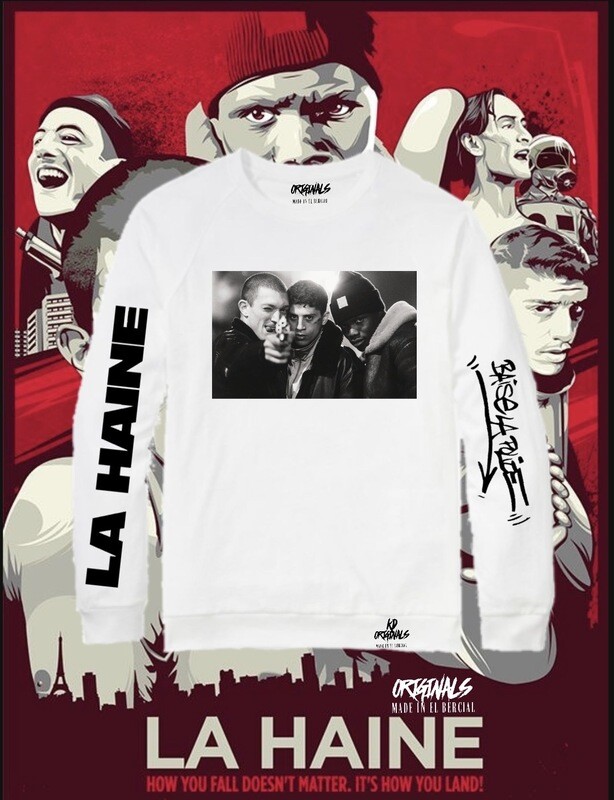 Sudadera blanca Haine baise