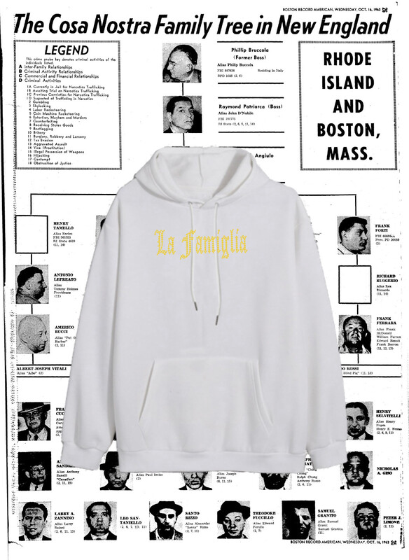 SUDADERA CAPUCHA LA FAMIGLIA STRASS GOLD