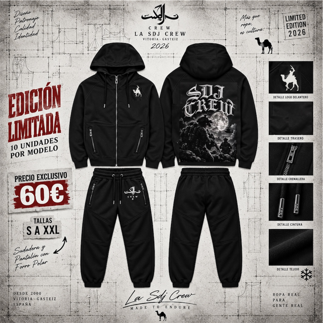 Chandal negro Comando