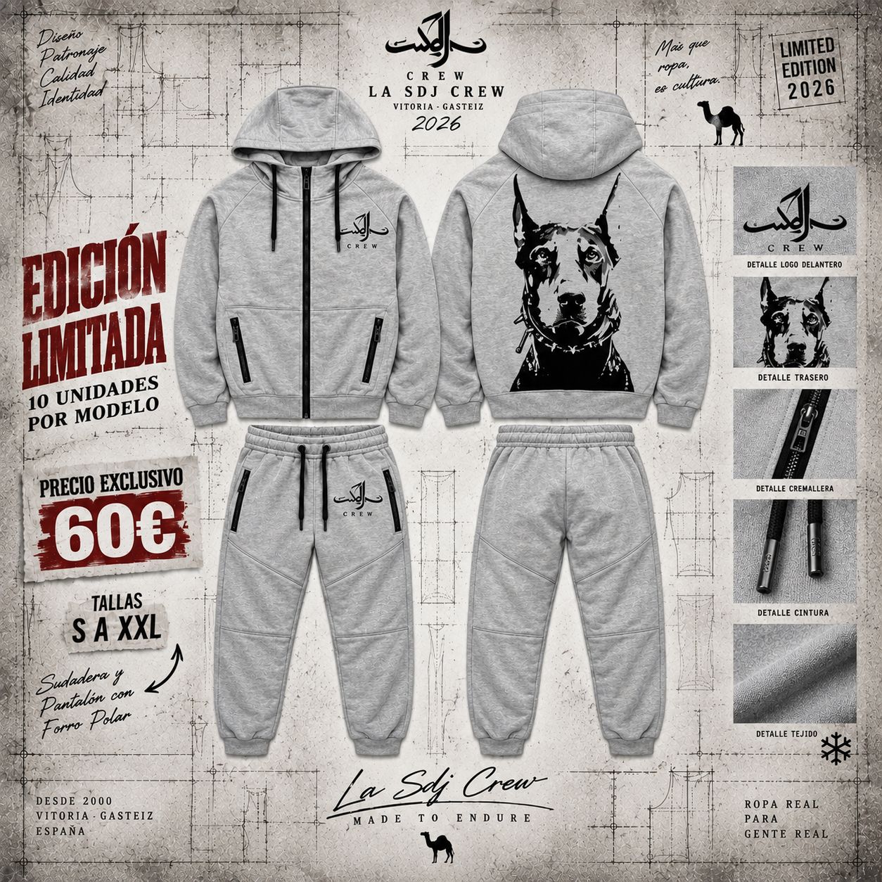 Chandal gris Doberman