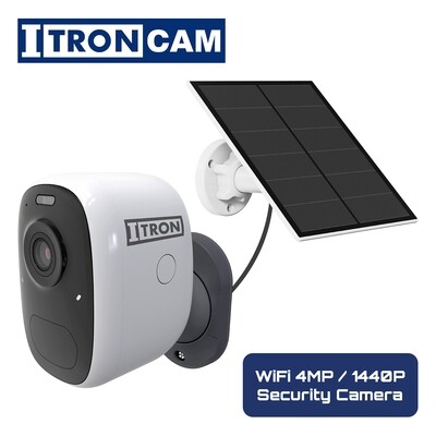 iTron Solar/Wireless WiFi 4MP Security Camera