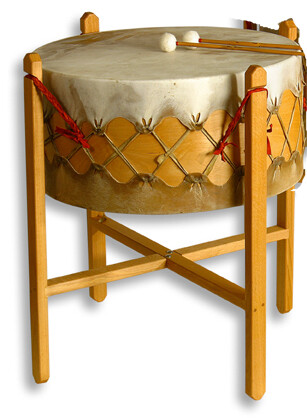 Powwow drum - koeienvel - Ø 65cm - H 31cm
