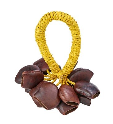 Juju rattle small, entada seeds, with rope handle