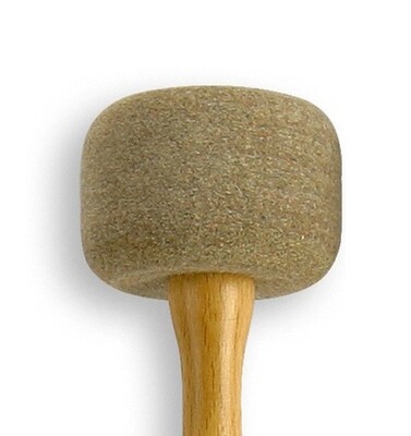 Klankschaalklopper vilt - grijs - Ø 8cm/L 34cm