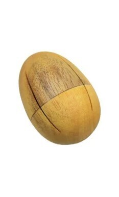 Egg-Shaped slitted shaker - wood - small