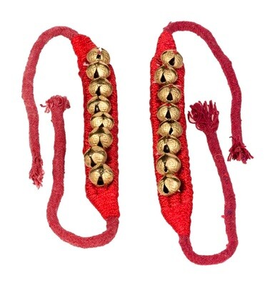 Ghungroos / Foot Bells (pair) - 1 row on velvet