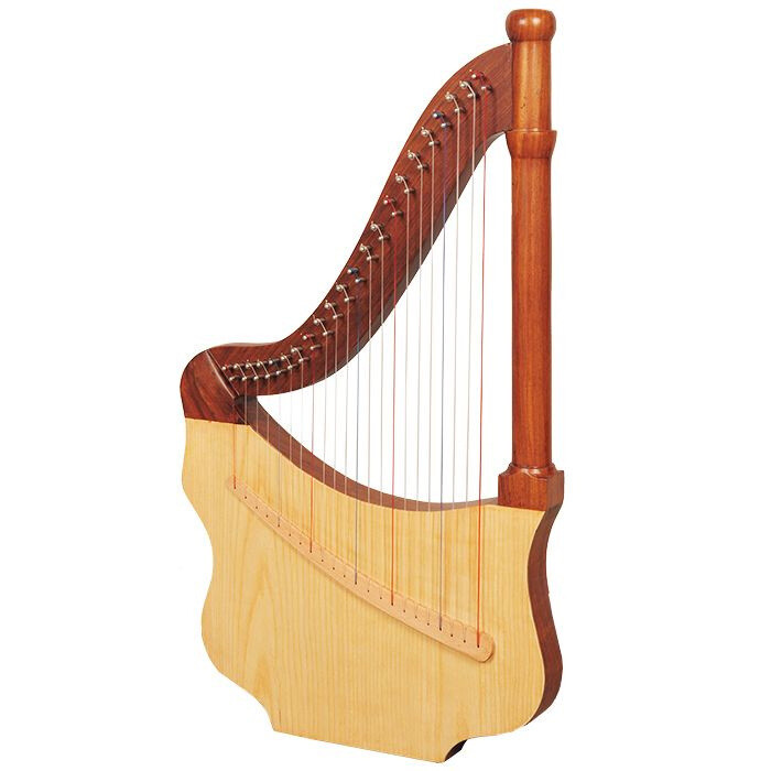 Lute Harp, 22 Strings, Rosewood