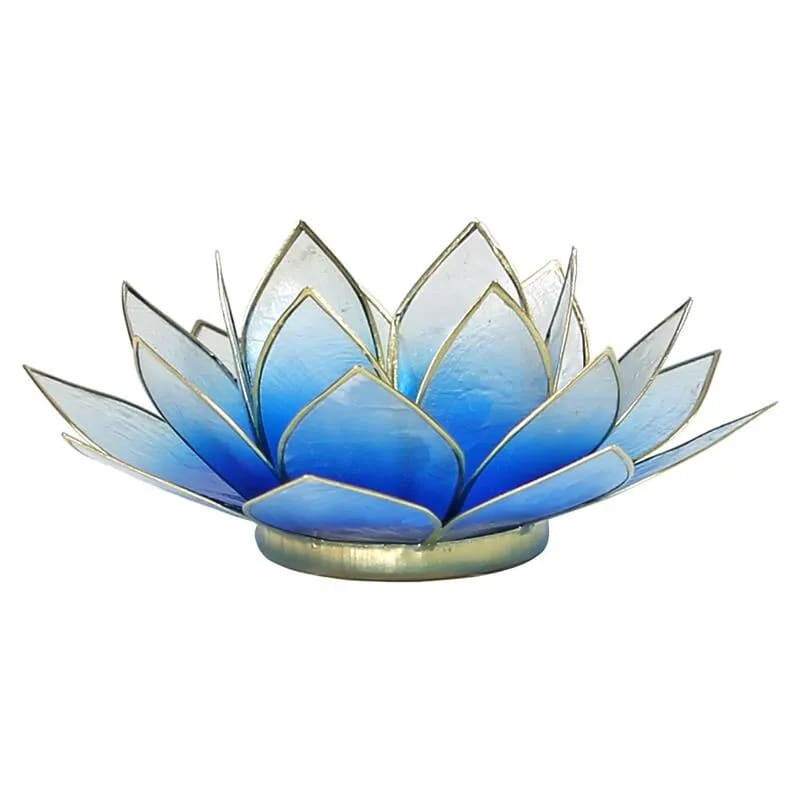 Lotus atmospheric light blue/white gold rim