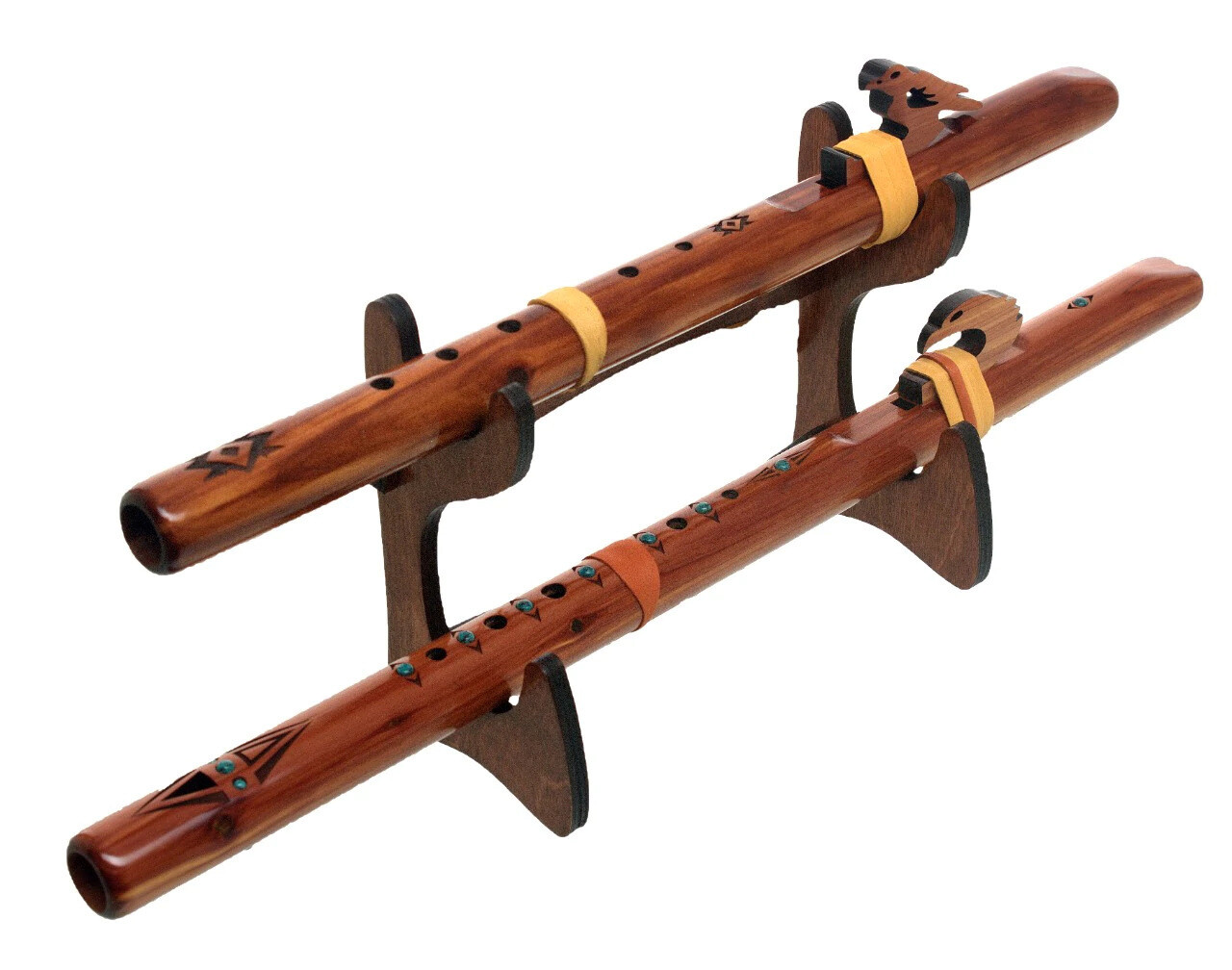 Double Flute Eco Stand - Stained