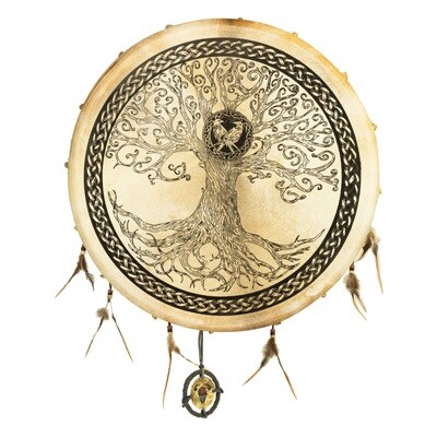 Sjamaan drum 'TREE OF LIFE' - geitenvel - Ø 40cm