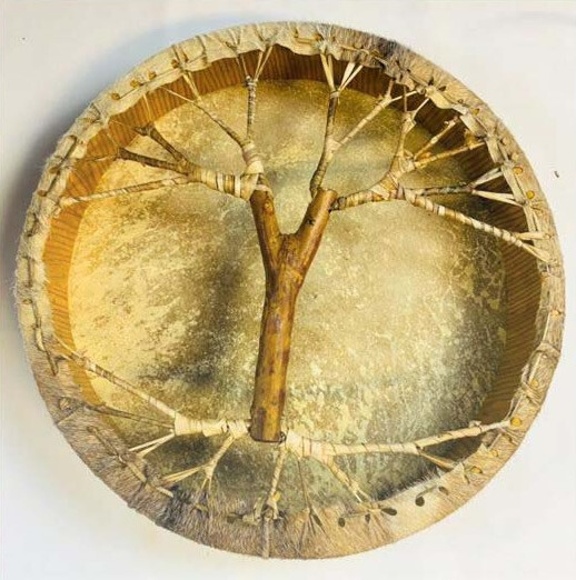 Sjamaan drum "Tree" - geitenvel - Ø 45cm - ongeschoren