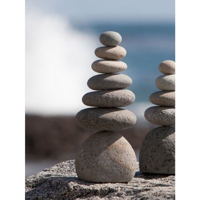 Stone Cairns, 7 stones, from natural stone - 30,5cm