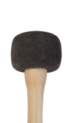 Klankschaalklopper vilt - grijs - Ø 6cm/L 30cm