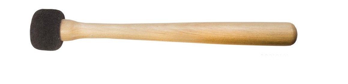Klankschaalklopper vilt - grijs - Ø 5cm/L 30cm