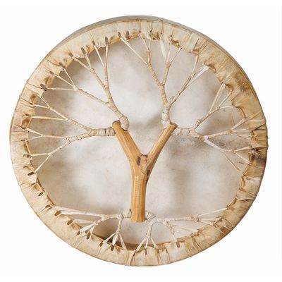 Tambour chamanique 'Arbre' - peau de chèvre - Ø 40cm - rasée