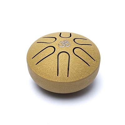 Mini Steel Tongue Drum - Goudkleur - 7,5cm - 6 notes - OM - A Major