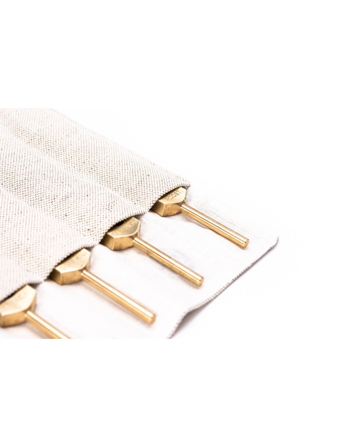 Tuning Fork Chakra Set incl. pouch - brass