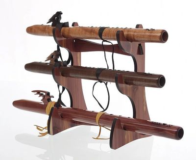 Triple Flute Eco Stand - Cognac