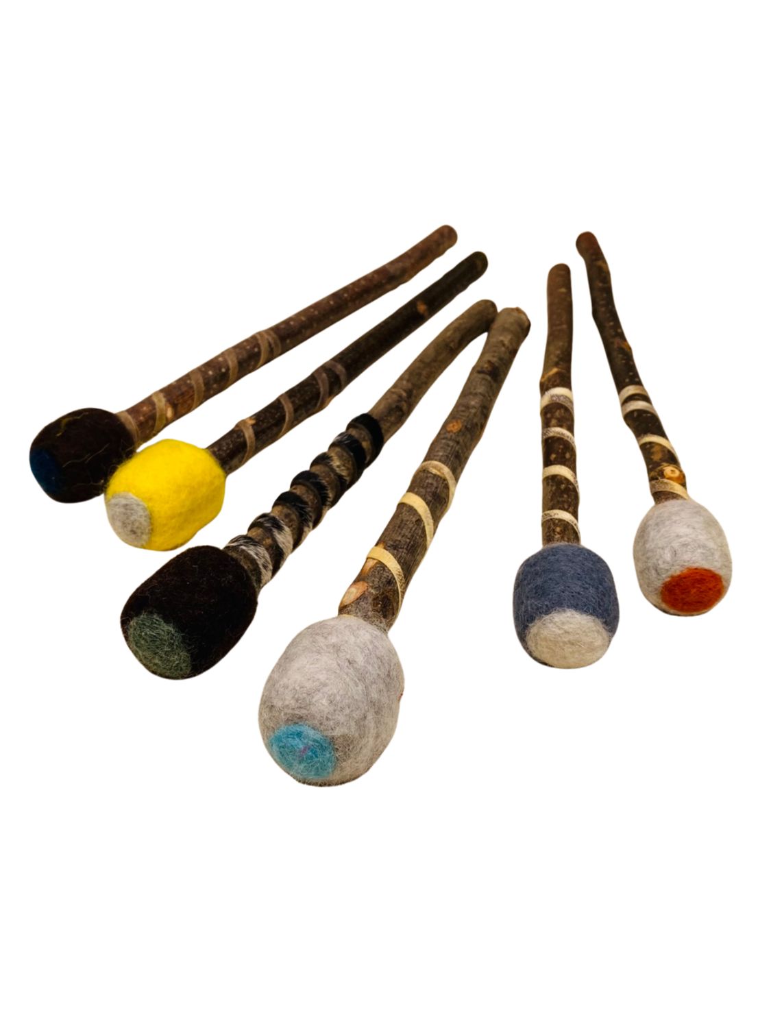 Drumklopper 'hard' vilt Ø 3,5cm - lengte 36cm