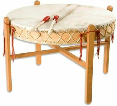 Powwow drum - koeienvel - Ø 90cm - H 16cm Powwow drum - koeienvel - Ø 90cm - H 16cm