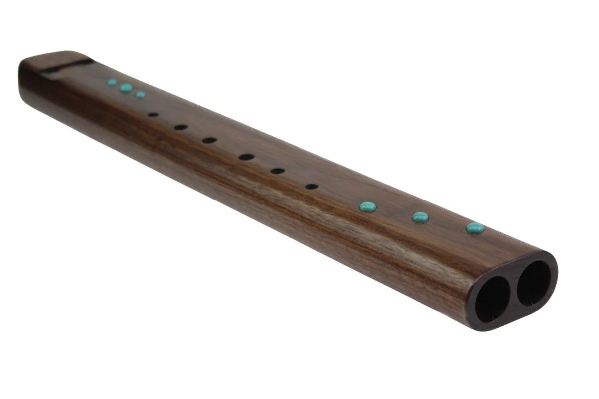 Nova dubbele fluit - F# - Walnut &amp; Turquoise