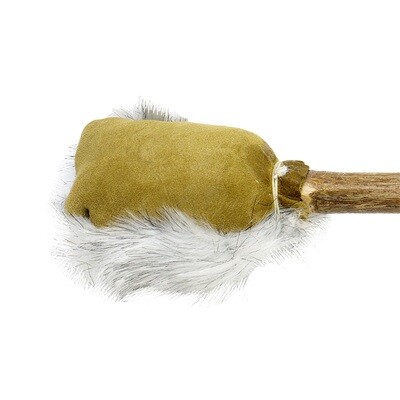 Drumklopper dubbelzijdige kop - leder/fluffy