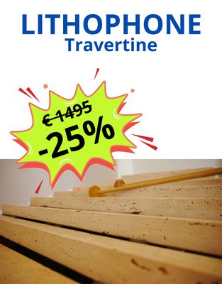 Lithophone Travertine, 9 notes, Balinese tuning