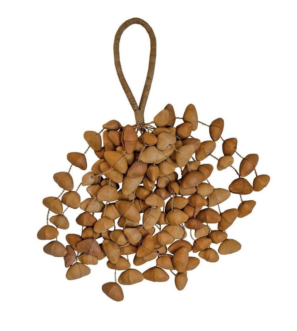 Seedpod rattle XXL with handle - Tobillera / Kenari seeds Seedpod rattle XXL with handle - Tobillera / Kenari seeds