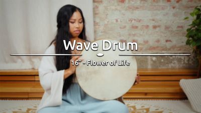 Ocean drum natuurvel Ø 41cm - Flower of Life