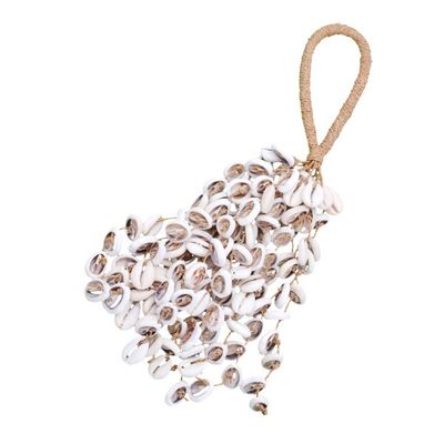 Shell rattle with handle - Cowry shells