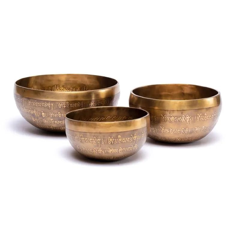 Singing Bowl carved - Nepal ± 20cm
