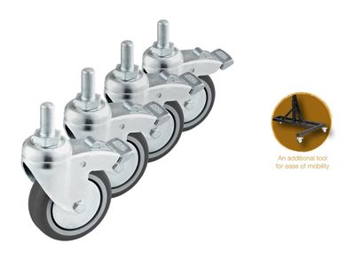 Wheels for gong stand